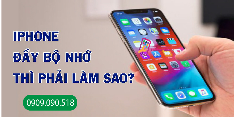 Hình 1: iphone đầy bộ nhớ phải làm sao